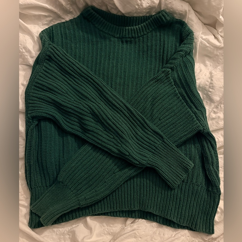 A New Day Dark Green Crewneck Sweater